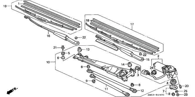 ELECTRICAL / EXHAUST / HEATER / FUEL/FRONT WINDSHIELD WIPER for 1993 Honda ACCORD 5-DOOR #1