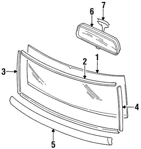 Glass - Windshield for 1994 Land Rover Discovery #0