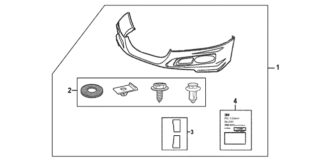 ACCESSORIES/MUGEN- FRONT UNDER SPOILER for 2010 Honda ACCORD SEDAN #1