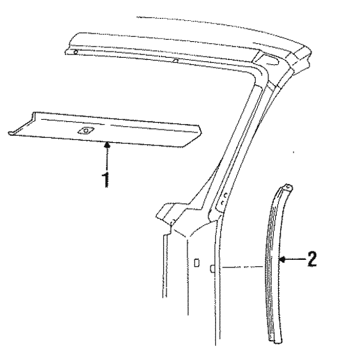 Body/Interior Trim - Roof for 1996 Ford Mustang #2