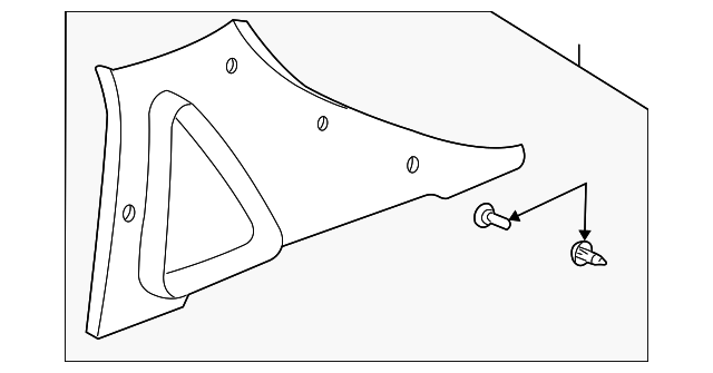 4936779 Деталь PILLAR TRIM, LEFT
