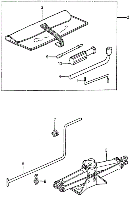 INTERIOR / BUMPER/TOOLS - JACK for 1985 Honda ACCORD SEDAN #1
