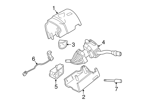 Steering/Shroud, Switches & Levers for 2003 Ford Ranger #1