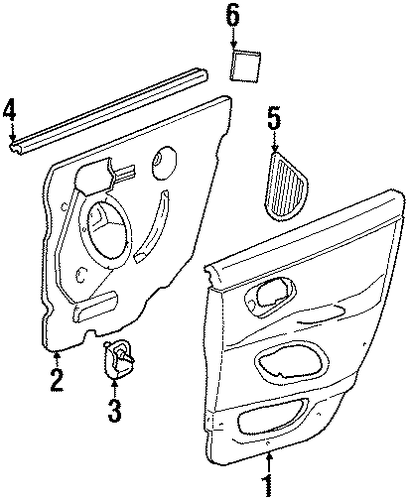 Mystique INTERIOR TRIM - REAR DOOR