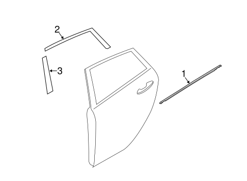 Fiesta EXTERIOR TRIM - REAR DOOR