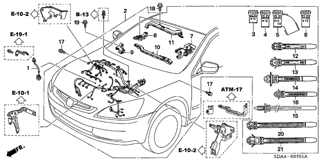Engine/Engine Wire Harness (V6) for 2003 Honda ACCORD COUPE #1