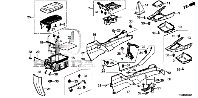 INTERIOR / BUMPER/CONSOLE for 2012 Honda CIVIC SEDAN #1