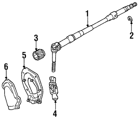 STEERING/SHAFT & INTERNAL COMPONENTS for 1997 Toyota Paseo #1