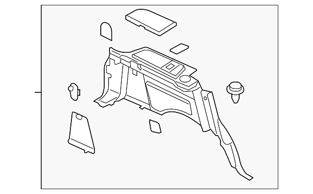 ESJ501370PVJ Деталь QTR TRIM PANEL, LEFT