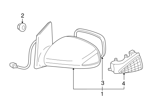 BODY/OUTSIDE MIRRORS for 2006 Scion xA #1