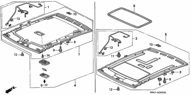 Interior/Bumper/Headliner Trim for 1991 Honda ACCORD SEDAN #1