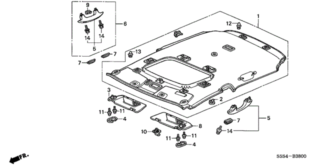 INTERIOR / BUMPER/ROOF LINING for 2003 Honda CIVIC HATCHBACK #1