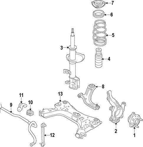 Front Suspension/Suspension Components for 2014 Nissan Versa #3