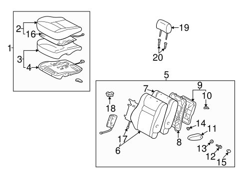 BODY/FRONT SEAT COMPONENTS for 2003 Toyota Highlander #1