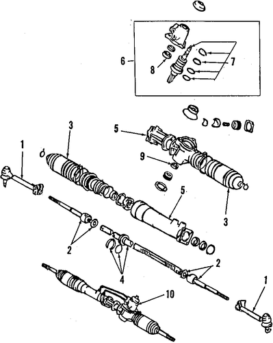 STEERING/STEERING GEAR & LINKAGE for 1999 Toyota Corolla #1