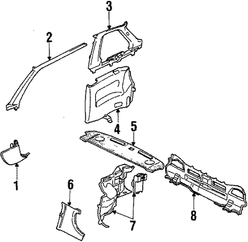 OEM Honda 83730-SF1-A50ZA - Lower Quarter Trim OEM Honda 83730-SF1-A50ZA - Lower Quarter Trim