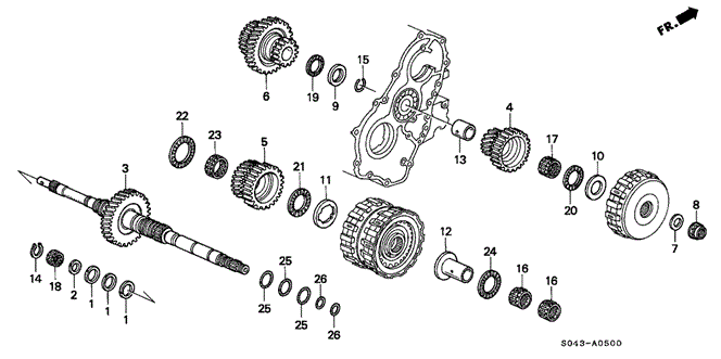 TRANSMISSION - AUTOMATIC/AT MAINSHAFT (A4RA) for 1996 Honda CIVIC SEDAN #1