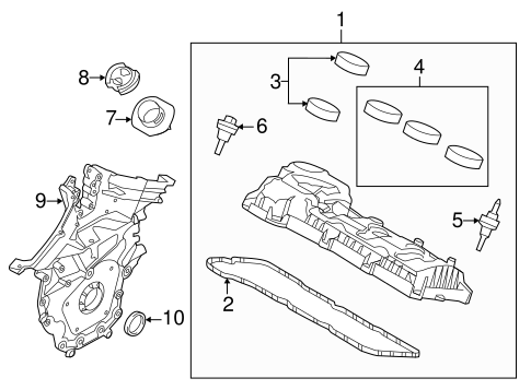 Engine/Valve & Timing Covers for 2012 Ford Explorer #1