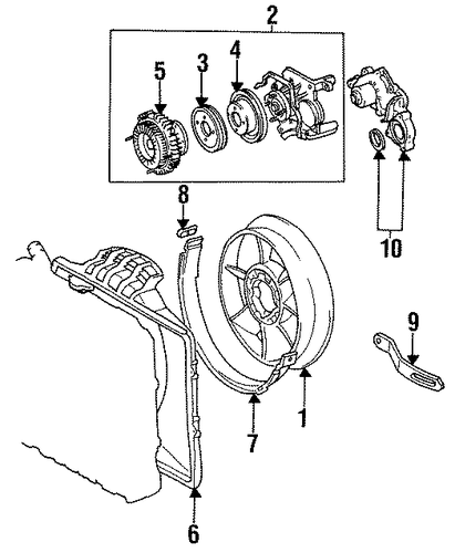 COOLING SYSTEM/WATER PUMP for 1998 Toyota T100 #1
