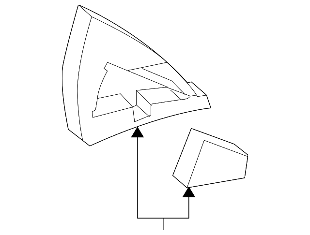 22730251 Деталь MIRROR ASSY GASKET, LEFT