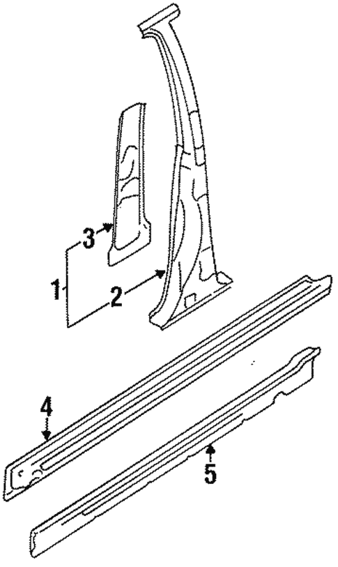 Center Pillar & Rocker for 1997 Nissan Sentra #0