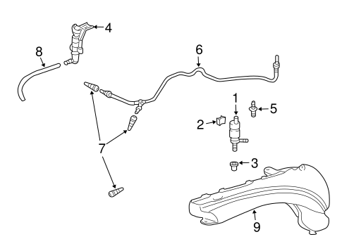 Boxster HEADLAMP WASHERS / WIPERS