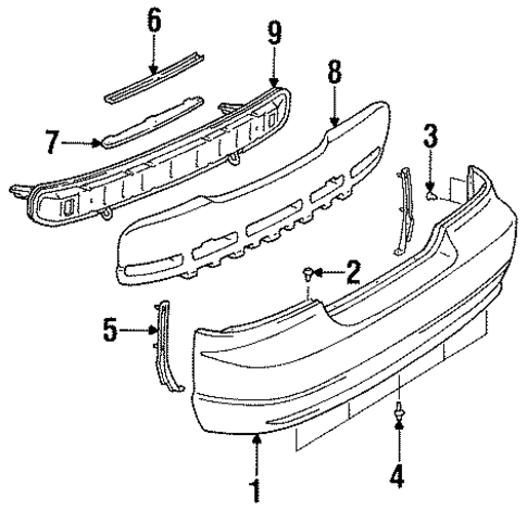 BODY/BUMPER & COMPONENTS - REAR for 1997 Toyota Celica #1