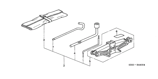 Interior/Bumper/Tools - Jack for 2003 Honda CIVIC HATCHBACK #1