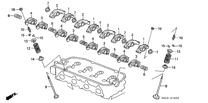 ENGINE/VALVE - ROCKER ARM (1) for 1992 Honda CIVIC SEDAN #1