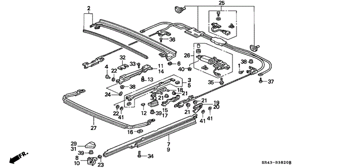 Interior/Bumper/Roof Motor for 1993 Honda CIVIC SEDAN #1