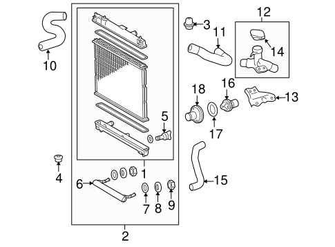 COOLING SYSTEM/RADIATOR & COMPONENTS for 2015 Toyota Yaris #1