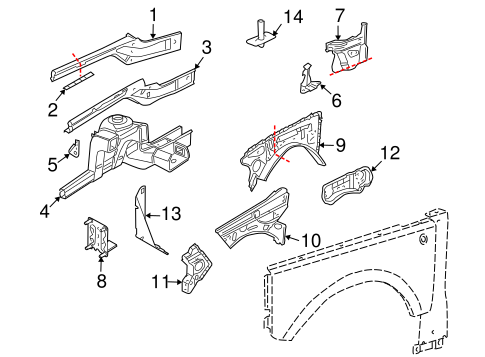 Range Rover STRUCTURAL COMPONENTS & RAILS