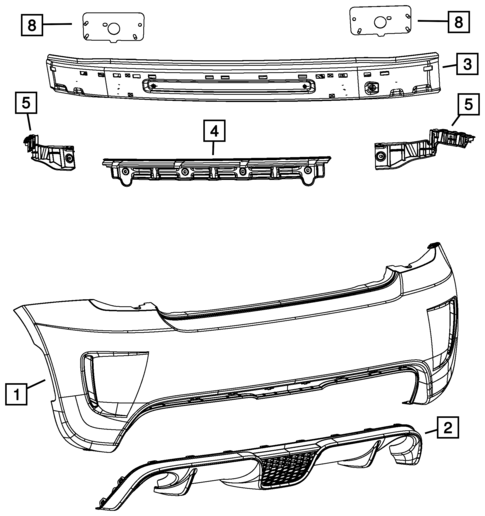 Rear Bumper and Fascia for 2012 Fiat 500 #1