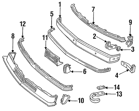 C2500 Pickup BUMPER & COMPONENTS - FRONT