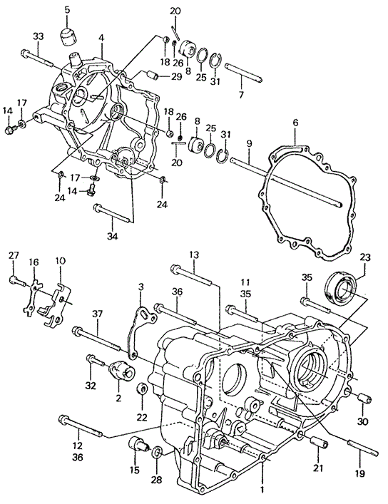 TRANSMISSION - HONDAMATIC/AT TRANSMISSION HOUSING for 1982 Honda CIVIC SEDAN #1