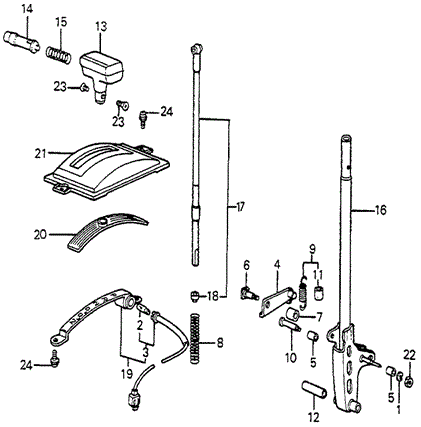 CHASSIS/SELECT LEVER for 1984 Honda ACCORD HATCHBACK #1