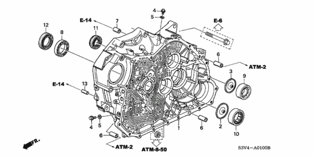 AT Torque Converter Case ('01-'02) for 2001 Acura MDX #0