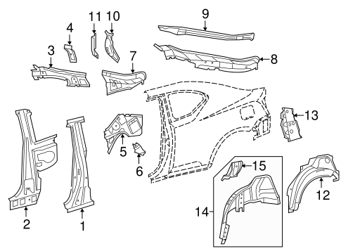 BODY/INNER STRUCTURE for 2011 Scion tC #1