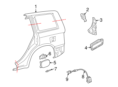 ELECTRICAL/FUEL DOOR for 2006 Toyota Highlander #1