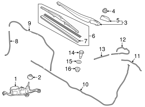 BODY/WIPER & WASHER COMPONENTS for 2016 Toyota Prius #2