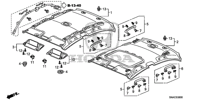 INTERIOR / BUMPER/ROOF LINING for 2011 Honda CIVIC SEDAN #1