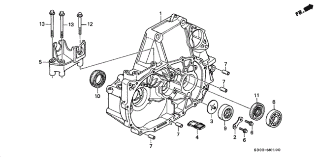MT Clutch Housing for 2001 Honda Prelude #0