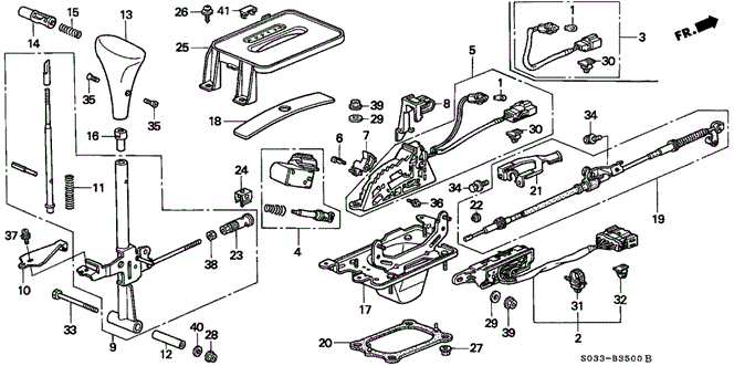 CHASSIS/SELECT LEVER for 2000 Honda CIVIC HATCHBACK #1