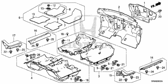 Floor Mat for 2011 Honda Accord Crosstour #0
