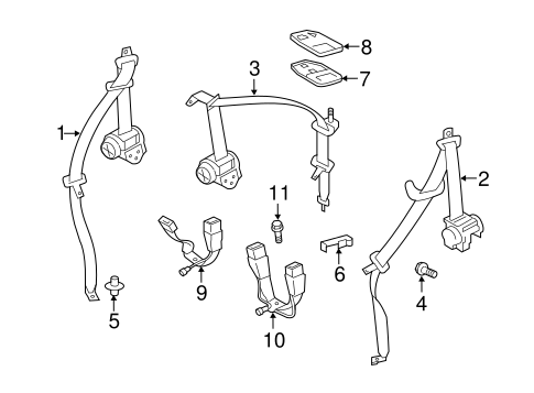 ELECTRICAL/REAR SEAT BELTS for 2015 Toyota Yaris #1