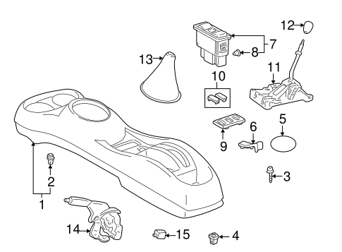 BODY/CENTER CONSOLE for 2003 Toyota Echo #2