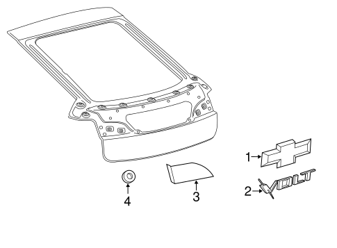 Exterior Trim - Lift Gate for 2014 Chevrolet Volt #0