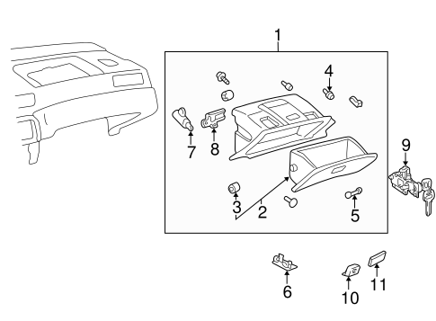 BODY/GLOVE BOX for 2001 Toyota Camry #1