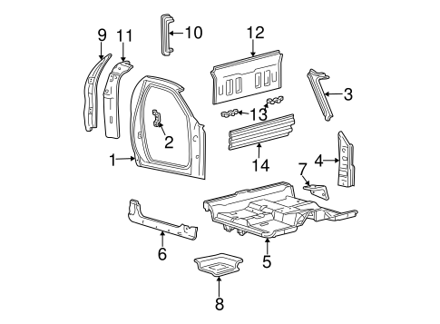 Body/Floor - Cab for 2002 Ford F-150 #3