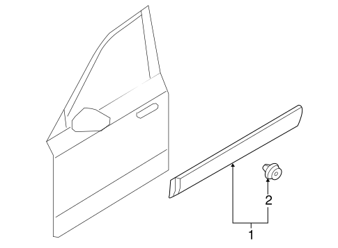 XC90 EXTERIOR TRIM - FRONT DOOR